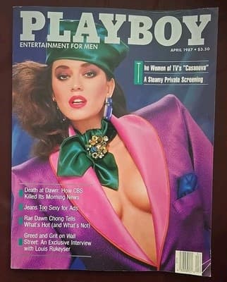 Vintage Playboy Magazine April 1987 TV's Women of Casanova
