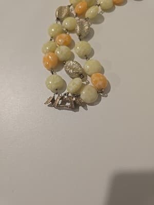 Signed Kramer Mixed Marble Beads Bracelet Glows w/ UV - Thumbnail 6