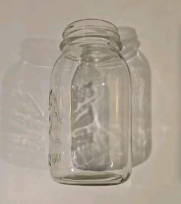 Vintage Kerr Self Sealing Mason Jar Quart Small Mouth Antique Rare US Patent Off - Thumbnail 5