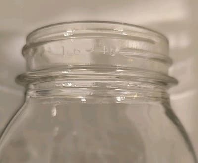 Vintage Kerr Self Sealing Mason Jar Quart Small Mouth Antique Rare US Patent Off - Thumbnail 4