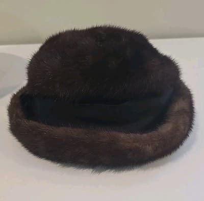 Vintage Flemington Fur Co Hat Dark Mink w/ Peck & Peck Box - Thumbnail 4