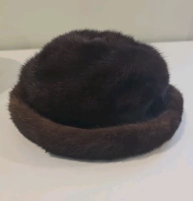 Vintage Flemington Fur Co Hat Dark Mink w/ Peck & Peck Box - Thumbnail 6