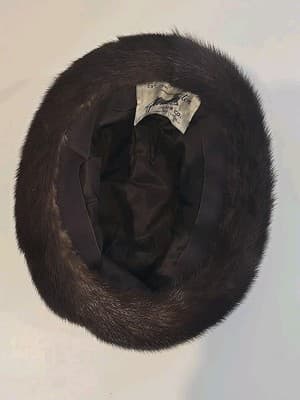 Vintage Flemington Fur Co Hat Dark Mink w/ Peck & Peck Box - Thumbnail 12