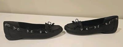Enzo Angiolini Shoes Womens 7.5 Bartolo Loafer Flats Black Leather Casual Tassel - Thumbnail 6