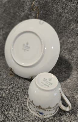 Vintage Winterling Bavaria Demitasse Cup & Saucer Floral Gold Trim Germany - Thumbnail 7
