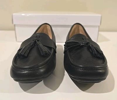 New Salon Studio Women's Slip On Shoes Size 9 M Black Wedge Bow - Thumbnail 3