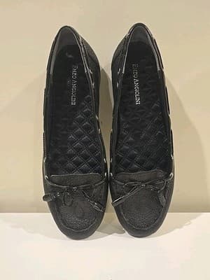 Enzo Angiolini Shoes Womens 7.5 Bartolo Loafer Flats Black Leather Casual Tassel - Thumbnail 8