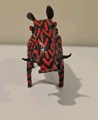 Handmade African Metal Warthog Boar Pig Razorback Made In Zimbabwe - Thumbnail 5