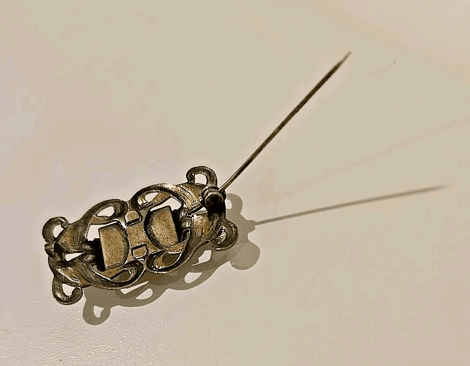 Antique Art Nouveau Dainty Glass Brooch (A1106) - Thumbnail 4
