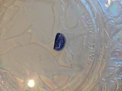1973 IMPERIAL CARNIVAL GLASS 12 DAYS OF CHRISTMAS PLATE FOUR COLLY BIRDS - Thumbnail 5
