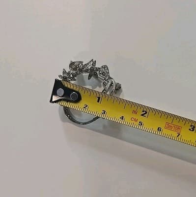 Vintage Marcasite Crystal Reef Pin Brooch - Thumbnail 8