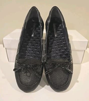 Enzo Angiolini Shoes Womens 7.5 Bartolo Loafer Flats Black Leather Casual Tassel