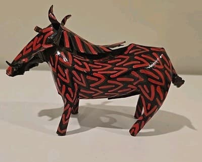 Handmade African Metal Warthog Boar Pig Razorback Made In Zimbabwe - Thumbnail 2