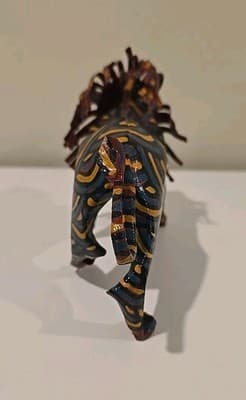 7" Large Tin LION Made In Zimbabwe By The Mkankha Brothers Metal Art - Thumbnail 3