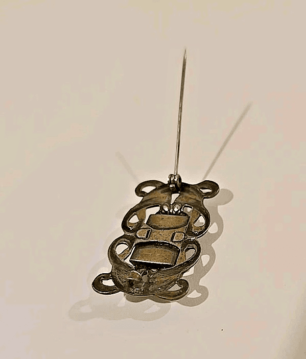 Antique Art Nouveau Dainty Glass Brooch (A1106) - Thumbnail 5