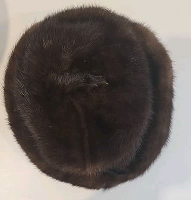 Vintage Flemington Fur Co Hat Dark Mink w/ Peck & Peck Box - Thumbnail 7