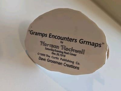 1999 Norman Rockwell - "Gramps Encounters Grmaps" Figurine - Dave Grossman - Thumbnail 8