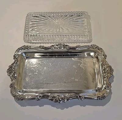 Davco Silver Plated Glass Covered Candy Dish Hong Kong - Thumbnail 4