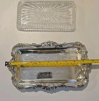 Davco Silver Plated Glass Covered Candy Dish Hong Kong - Thumbnail 8