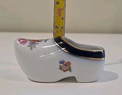 Germany Porzellanfabrik Martinroda Miniature Shoe Gold Gilt PM Crown Import - Thumbnail 8