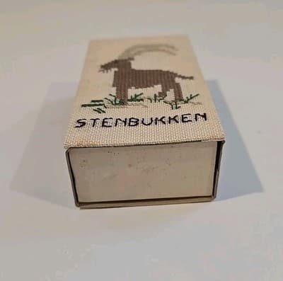 Vintage Tordenskjold by H.E. Gosch & Co Denmark Needlepoint Goat Matchbox - Thumbnail 7