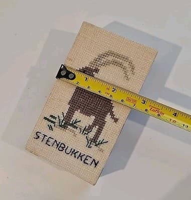 Vintage Tordenskjold by H.E. Gosch & Co Denmark Needlepoint Goat Matchbox - Thumbnail 3