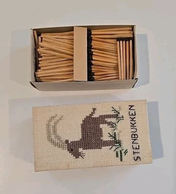 Vintage Tordenskjold by H.E. Gosch & Co Denmark Needlepoint Goat Matchbox - Thumbnail 9
