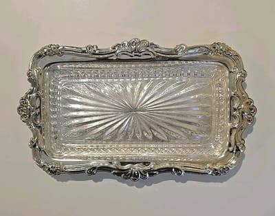 Davco Silver Plated Glass Covered Candy Dish Hong Kong - Thumbnail 3