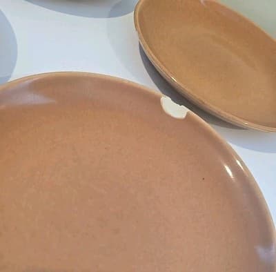Vintage Russell Wright Iroquois Casual Tan Blue Dish Plates Bowls Cups 23pcs - Thumbnail 6