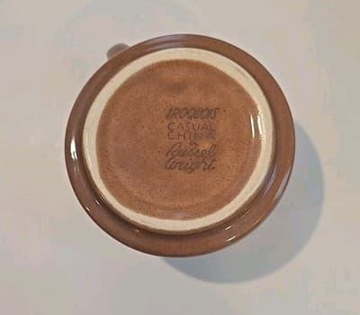 Vintage Russell Wright Iroquois Casual Tan Blue Dish Plates Bowls Cups 23pcs - Thumbnail 4