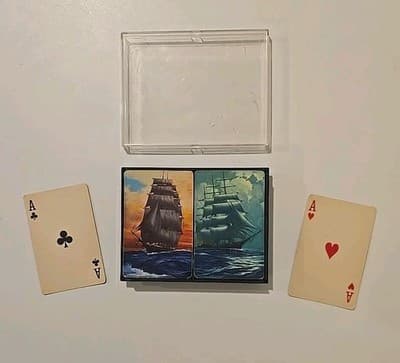 Stardust Nu-Vue Sailing Ships Nautical Playing Cards Advertising Case 2 Decks - Thumbnail 4