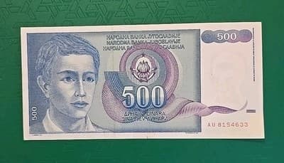 Yugoslavia 500 Dinara Banknotes, 1990 P-106 Circulated currency AU 8154633