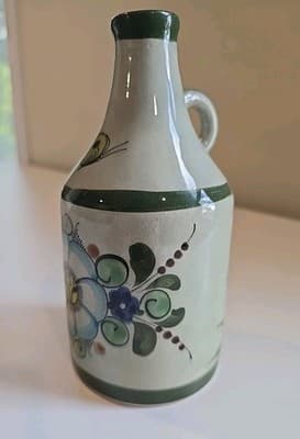 Vintage Handmade & Painted Folk Art Ceramic Jug Figurine Signed MEXICO - Thumbnail 4