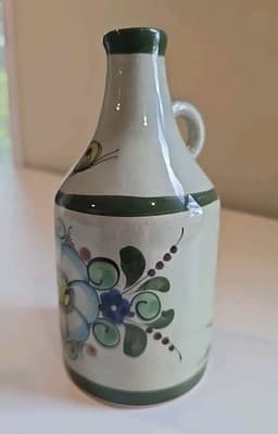 Vintage Handmade & Painted Folk Art Ceramic Jug Figurine Signed MEXICO - Thumbnail 3