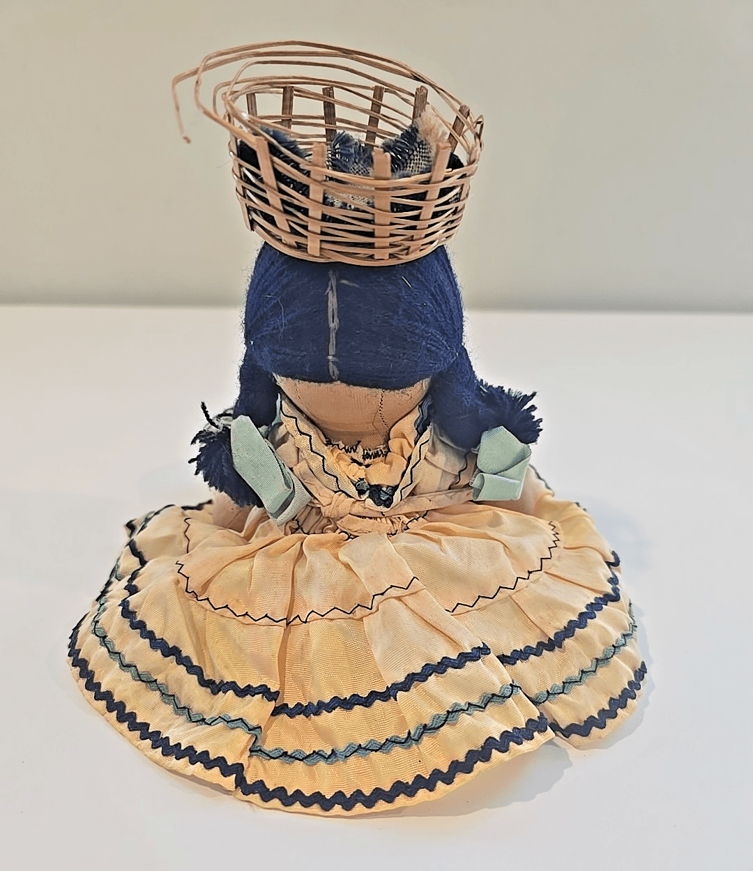 Firmly Stuffed Cloth Doll Mexican Design Poseable Limbs - Thumbnail 2