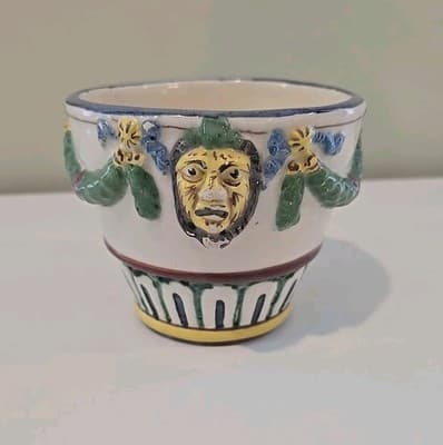 Vintage Art Pottery Planter from Pottery Company Florence Italy Majolica
