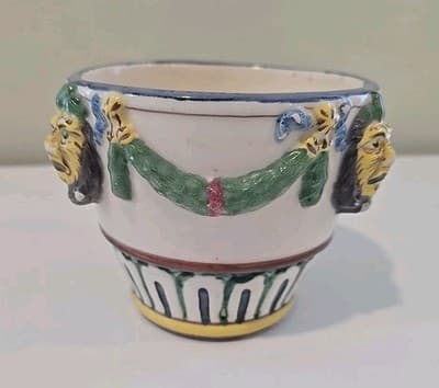 Vintage Art Pottery Planter from Pottery Company Florence Italy Majolica - Thumbnail 4
