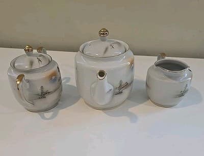 Lithophane Hayasi Kutani Fine Bone China Tea Cup And Saucer Hand Painted 21pcs - Thumbnail 11