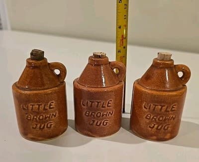 Mini 3" Vintage "Little Brown Jug" Set of 3 - Thumbnail 2