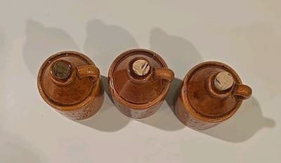 Mini 3" Vintage "Little Brown Jug" Set of 3 - Thumbnail 3