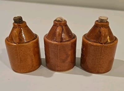 Mini 3" Vintage "Little Brown Jug" Set of 3 - Thumbnail 4