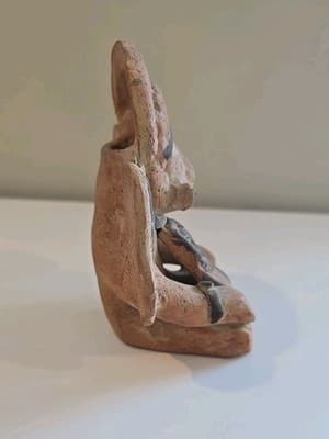 Vintage Zapotec Terracotta Sculpture Aztec Maya Mexico 6.5” H Folk Art Effigy - Thumbnail 5