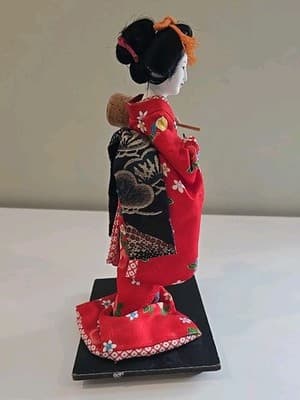 Vintage Porcelain Japanese￼ Geisha Kimono Doll Figurine Statue - Thumbnail 6