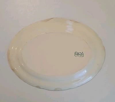 Vintage Taylor Smith Taylor Rectangular Pink Platter Pansy Design - Thumbnail 4