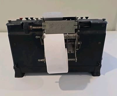 Vintage Monroe Mechanical Adding Machine – Early Office Calculator w/ Keys 1940s - Thumbnail 9