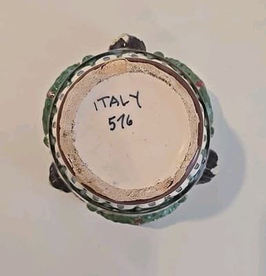 Vintage Art Pottery Planter from Pottery Company Florence Italy Majolica - Thumbnail 9
