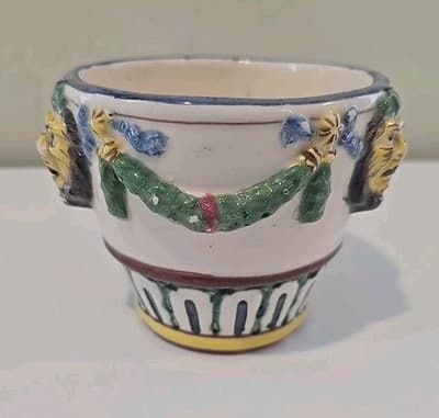 Vintage Art Pottery Planter from Pottery Company Florence Italy Majolica - Thumbnail 6