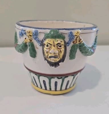 Vintage Art Pottery Planter from Pottery Company Florence Italy Majolica - Thumbnail 3