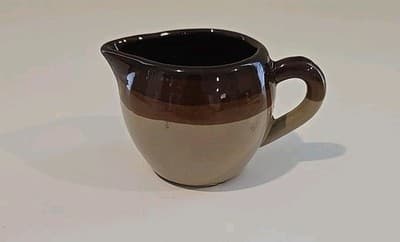 Pottery Creamer Jar Brown 2 1/4" Hot Wax North Carolina