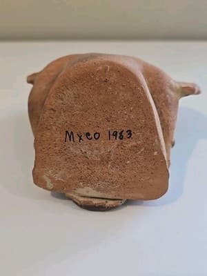 Vintage Zapotec Terracotta Sculpture Aztec Maya Mexico 6.5” H Folk Art Effigy - Thumbnail 6